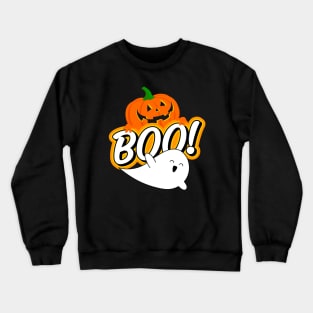 Boo! Halloween Ghost and Jack-o-Lantern Crewneck Sweatshirt